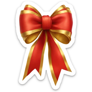 Christmas bow sticker