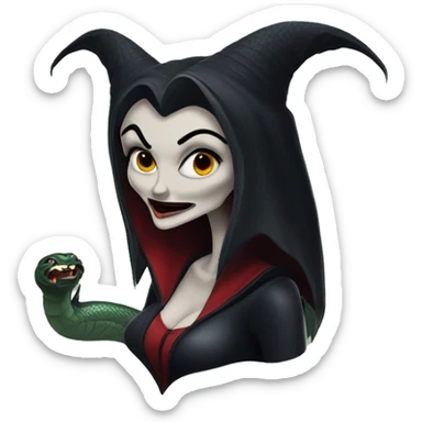 Vampira duende con lengua de serpiente  sticker