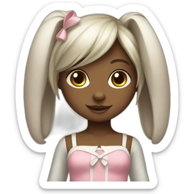 little bunny girl sticker