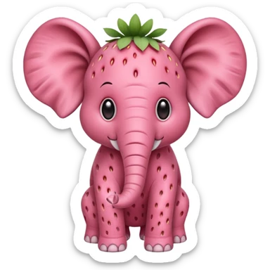 Strawberry Elephant  sticker