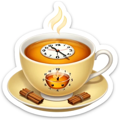 Clock that tea sticker