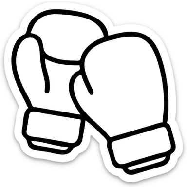 boxing gloves icon sticker