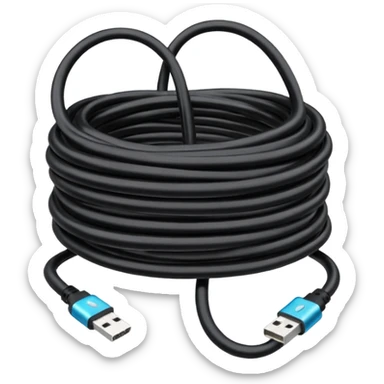 Tangled Cables sticker