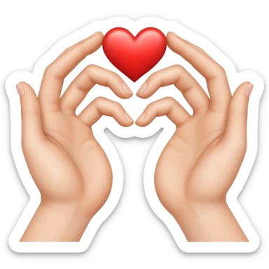HEART HANDS sticker