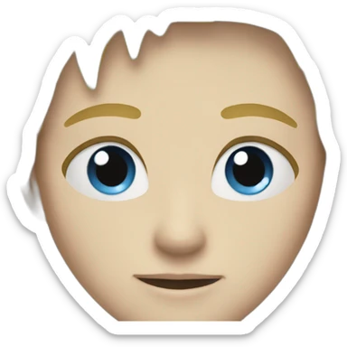 blond teenage boy with blue eyes sticker