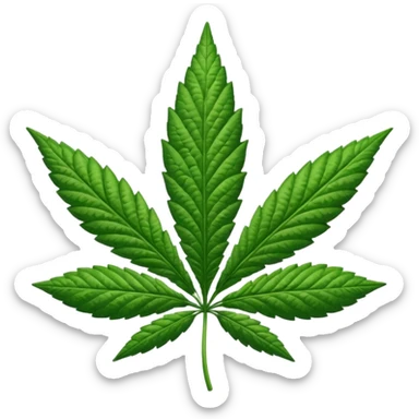 Marijuana leaf sticker