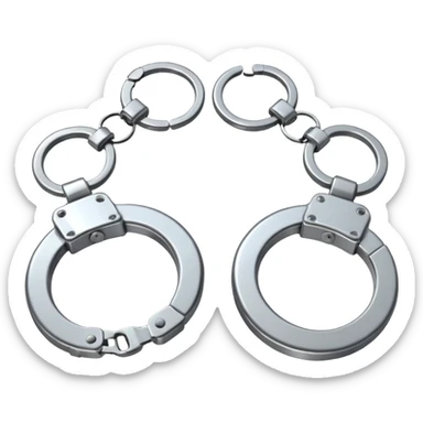 Handcuffs – shiny metal cuffs sticker