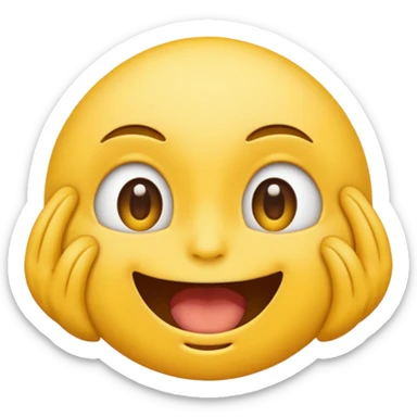 Lazy eye emoji with open mouth sticker