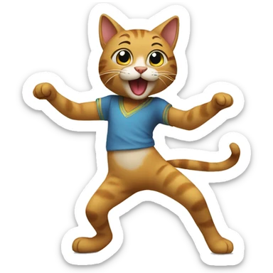 Dancing cat sticker