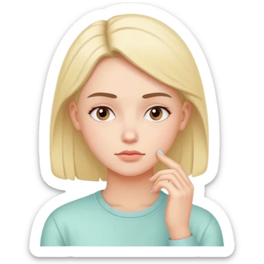 minimal flat emoji with mild tension,
slightly raised eyebrows,
thoughtful expression,
balanced emotion,
soft pastel tones,
modern health tracking app style,
transparent background,
vector illustration
 sticker