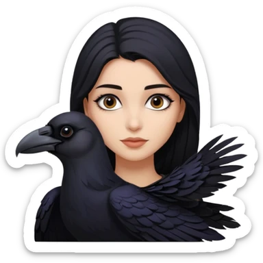 Black aly is the wife of cregan stark and looks like Hande Erçel. She has a raven on her shoulder  sticker