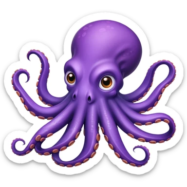 octopus swimming sticker