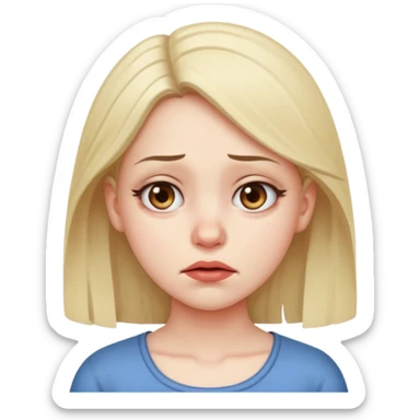 Girl giving side eyes disgust  sticker