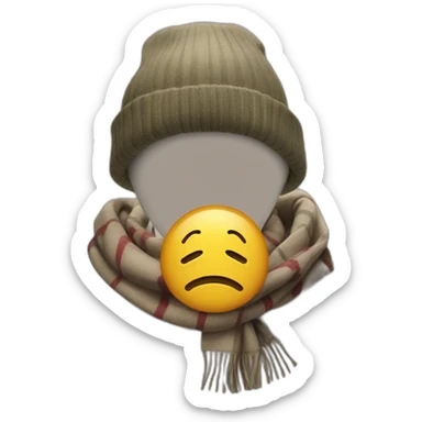 Underground smiley face with burberry scarf and C.P. Company sweatshirt sticker