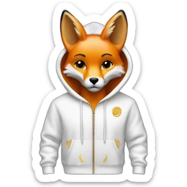 The fox in the versace hoodie sticker