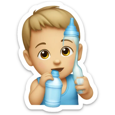 baby drinking bottle sticker