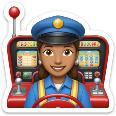 Fairground Staff Ride Operator at Controls sticker
