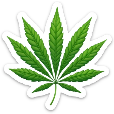 Weed leaf sticker