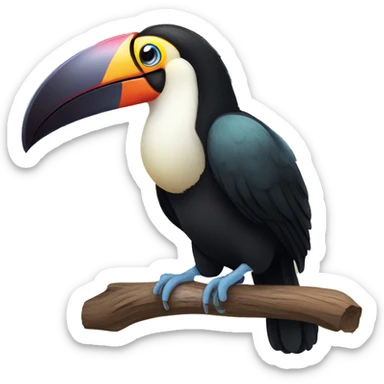 weird toucan asian exotic tropical bird sticker