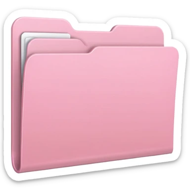 light Pink empty plain folder sticker