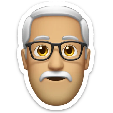 Enoji cu ochelari si barba sticker