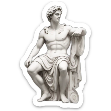 Greek god statue sticker