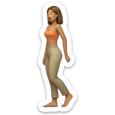A Women doing doge style  position sticker