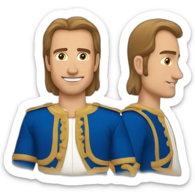 Duke Dennis qui mais les deux mains derrière sa tête  sticker