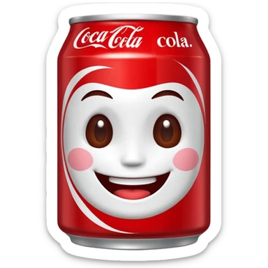 Coca-Cola con cara sticker