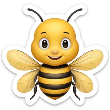 Cute bee sticker