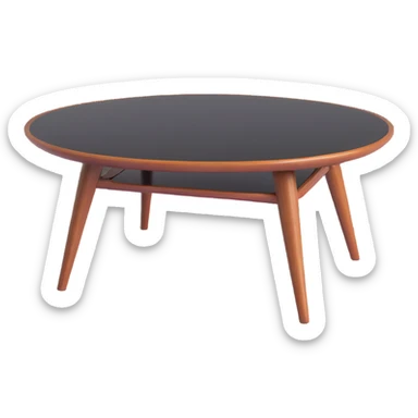 Mid century modern coffee table with tapered legs sticker