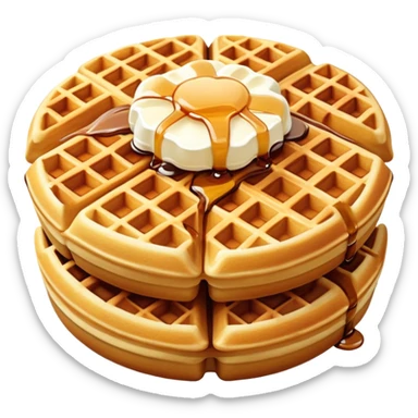 Belgian waffle with syrup  sticker