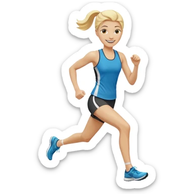 give me a tall, blonde female runner sticker
