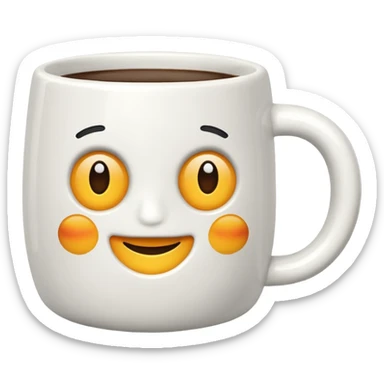 A cozy mug that says safe sticker