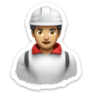 Arquitecta morena con casco rojo sticker