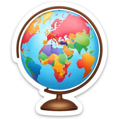 globe with translation speech bubbles sticker