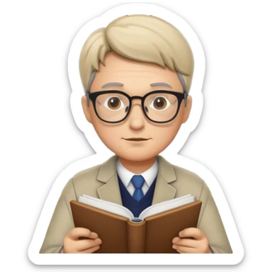 adulto  estudiando sticker