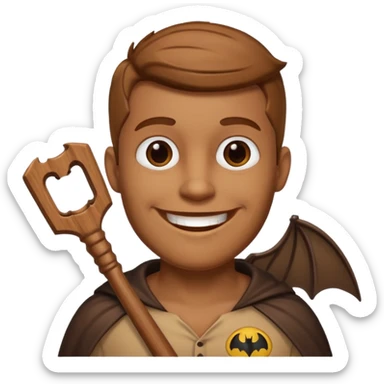 Tung tung tung sahur a wooden guy with a bat sticker