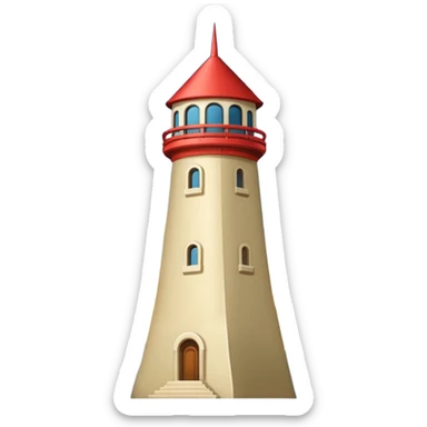 California Tower in San Diego, simple apple style emoji, no text, white background, inspired by reference photo, version 3 sticker