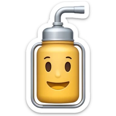 Emoji termo marca o tipo stanley minimalista no caras sticker