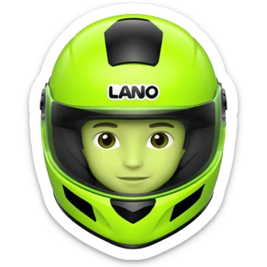Create a Florecent green heart emoji with the same patterns as Lando Norris's helmet sticker