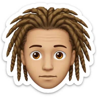 man light skin with dread hair sticker