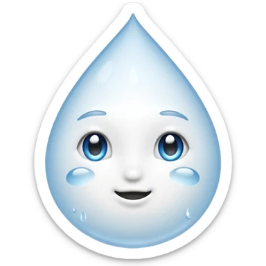 Pure white Sweat Droplets emoji sticker