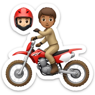 Dirt bike and boy  sticker