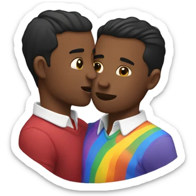 Gay guys kissing and makinh out sticker