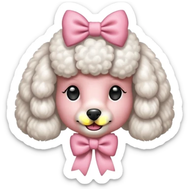 Poodle de laço sticker
