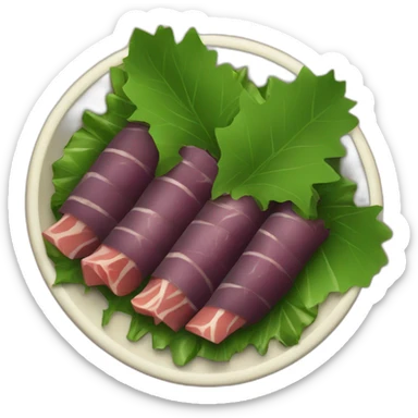 meat wrapped in grape leaves dish sticker