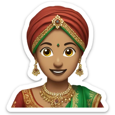 Traditional Pakistani Bhangra dancer female  sticker