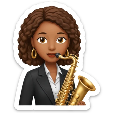 black woman Street Musician sticker