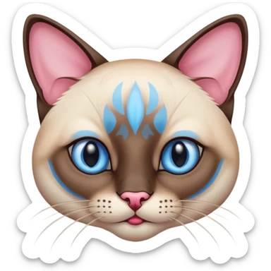 
Siamese cat face sticker